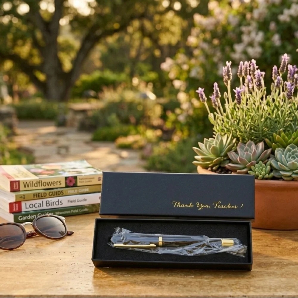 Elegant Black and Gold Pen teacher gift pens